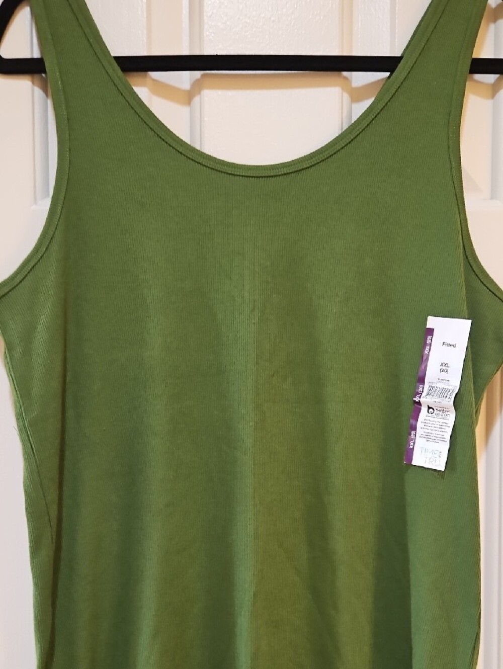 Time and Tru Olive Scoop Neck Tank - Picture 3 of 8